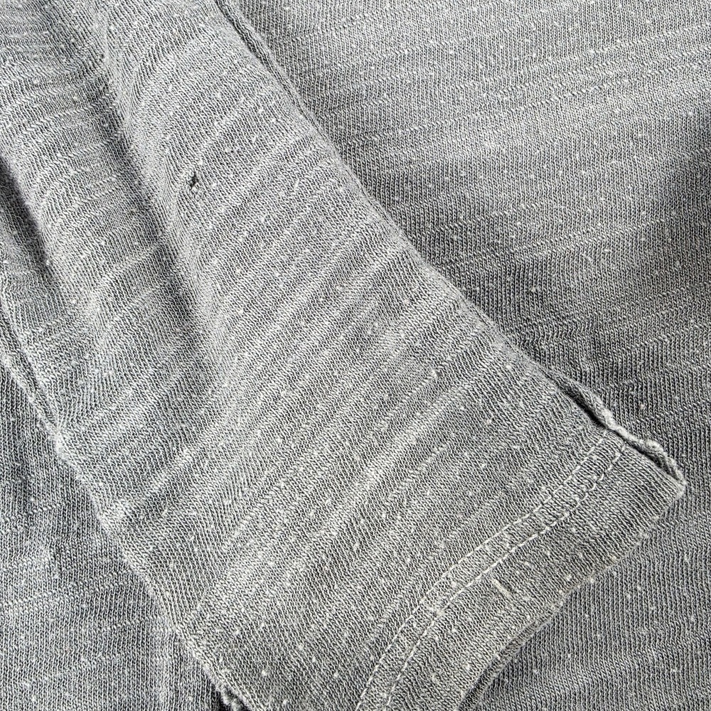 We The Free People Top Small Distressed Gray Long Tunic Grunge Thumb Holes - Picture 12 of 13